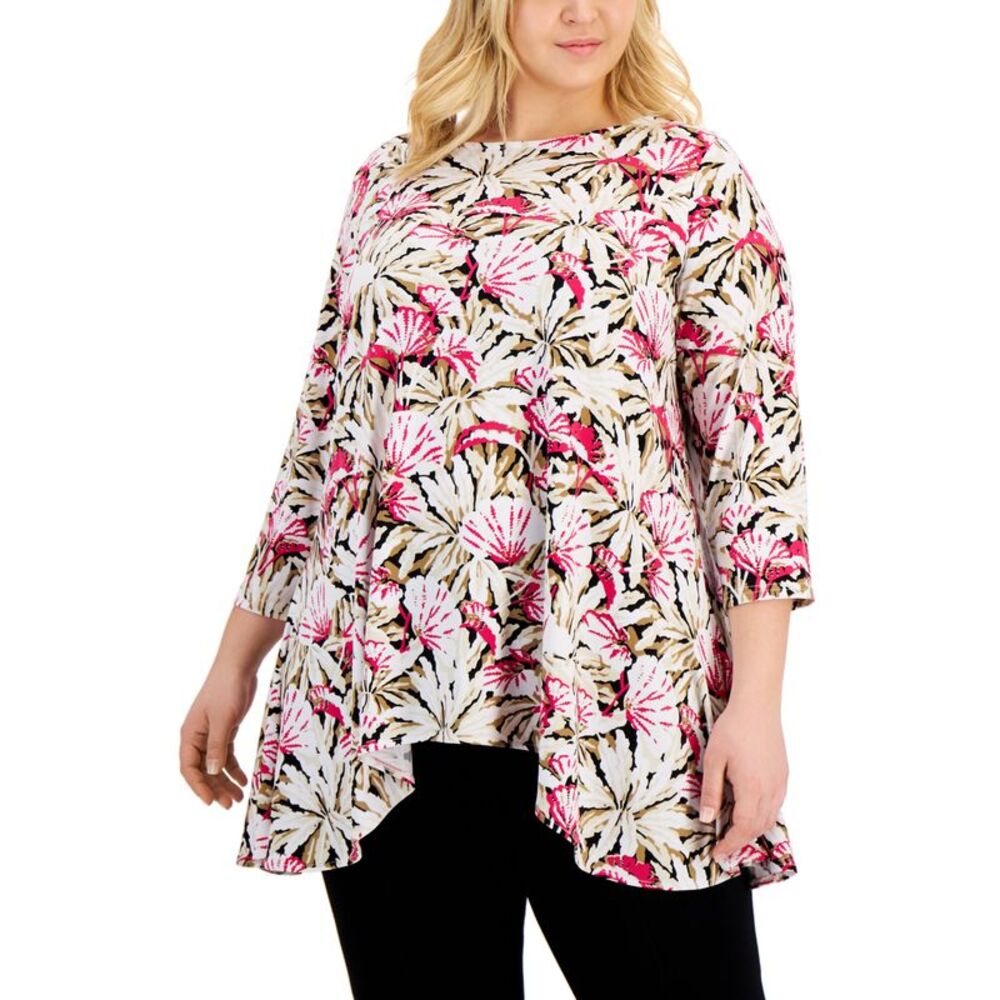 Alfani Plus Size Floral Swing Top